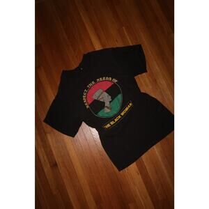Vintage 80s 90s Respect The Needs of The Black Woman Single Stitch Cotton tee